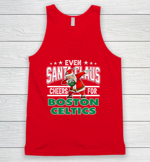 Boston Celtics Even Santa Claus Cheers For Christmas NBA Tank Top 5