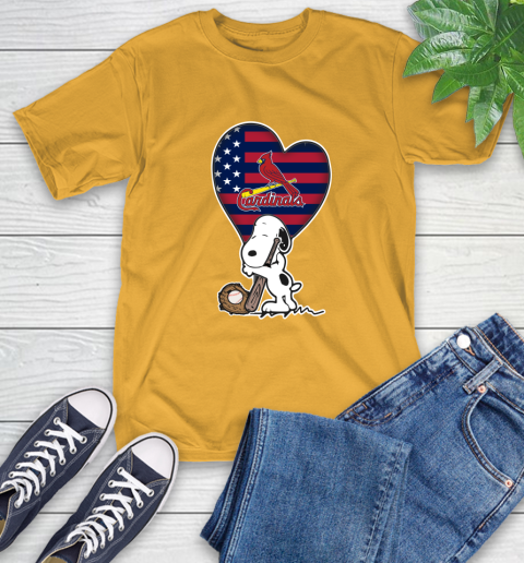 St.Louis Cardinals MLB Baseball The Peanuts Movie Adorable Snoopy T-Shirt 3