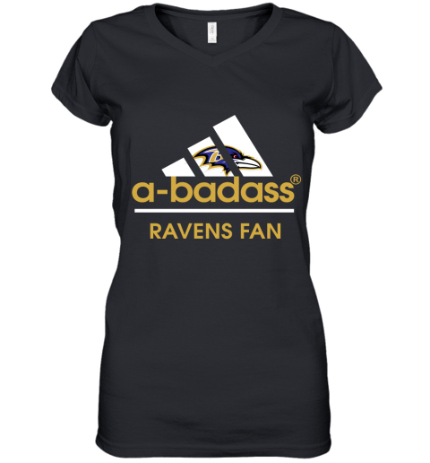 A badass Baltimore Ravens Mashup Adidas NFL Shirts Women's V-Neck T-Shirt