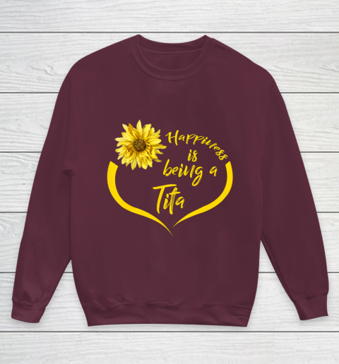 Womens Tita Gift Happiness Is Being A Tita Youth Sweatshirt 4