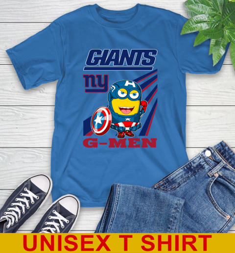 NFL Football New York Giants Captain America Marvel Avengers Minion Shirt T-Shirt 11