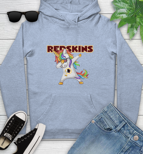 Washington Redskins NFL Football Funny Unicorn Dabbing Sports Youth Hoodie 10
