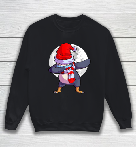Penguin Wearing Mask Shirt Kids Quarantine Christmas Sweatshirt