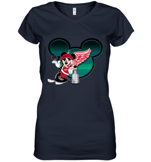 My Cup Size is Stanley Detroit Red Wings Ladies Vneck t-shirt