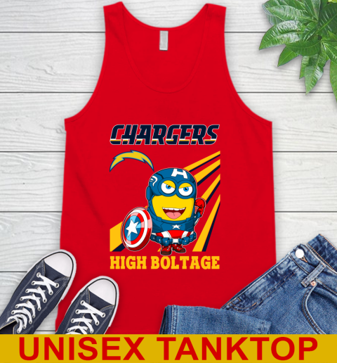 NFL Football Los Angeles Chargers Captain America Marvel Avengers Minion Shirt Tank Top 5