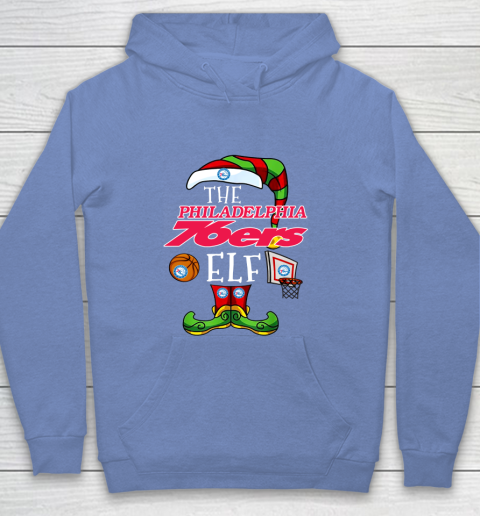 Philadelphia 76ers Christmas ELF Funny NBA Youth Hoodie 8