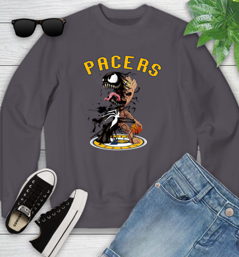 NBA Indiana Pacers Basketball Venom Groot Guardians Of The Galaxy Youth Sweatshirt 6