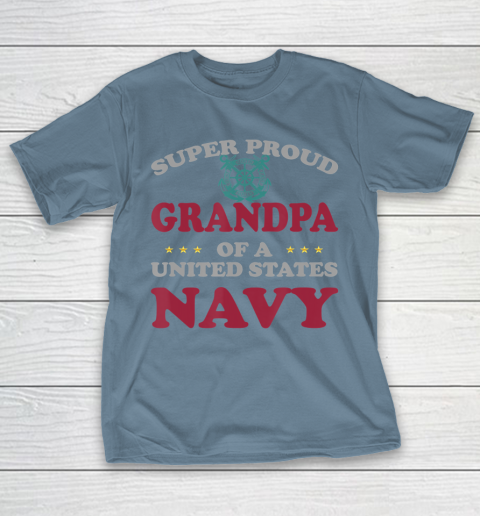 GrandFather gift shirt Vintage Veteran Super Proud Grandpa of a United States Navy T Shirt T-Shirt 6