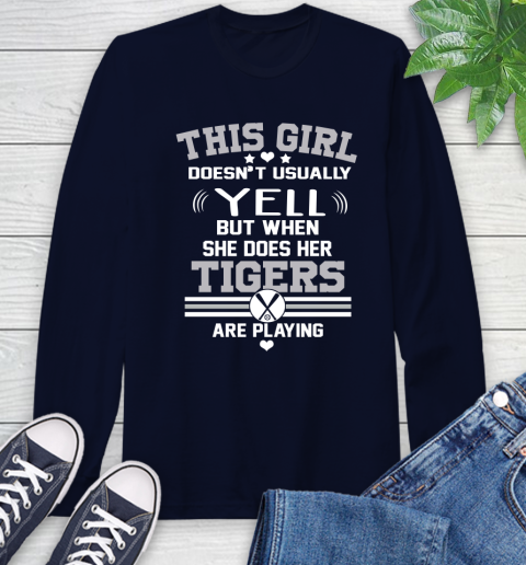 Detroit Tigers MLB Baseball I Yell When My Team Is Playing Long Sleeve T-Shirt 3