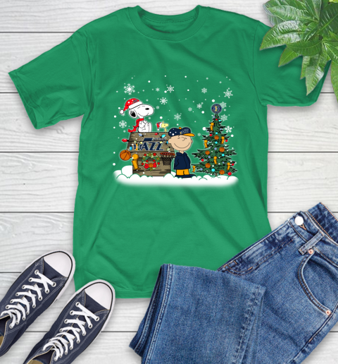 Utah Jazz NBA Basketball Christmas The Peanuts Movie Snoopy Championship T-Shirt 7