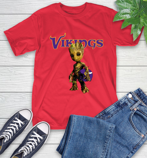 Minnesota Vikings NFL Football Groot Marvel Guardians Of The Galaxy T-Shirt 10
