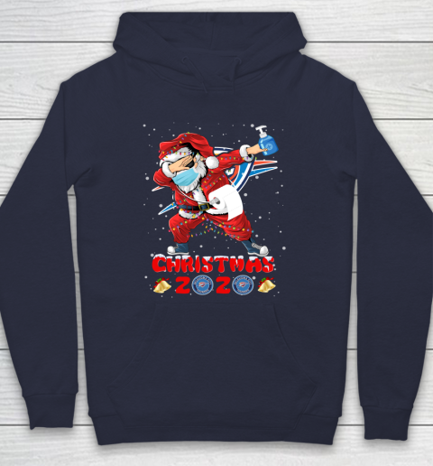 Oklahoma City Thunder Funny Santa Claus Dabbing Christmas 2020 NBA Hoodie 2