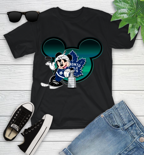 NHL Toronto Maple Leafs Stanley Cup Mickey Mouse Disney Hockey T Shirt Youth T-Shirt 2
