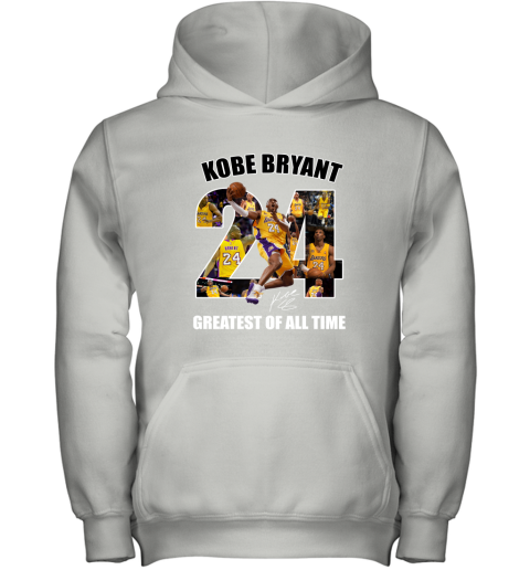 Kobe Bryant Greatest Of All Time Number 24 Signature Youth Hoodie