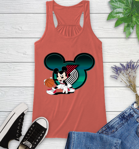 NBA Portland Trail Blazers Mickey Mouse Disney Basketball Racerback Tank 4