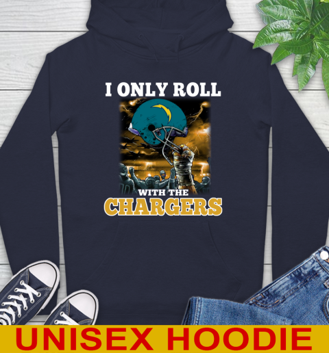 Los Angeles Chargers NFL Football I Only Roll With My Team Sports Hoodie 3