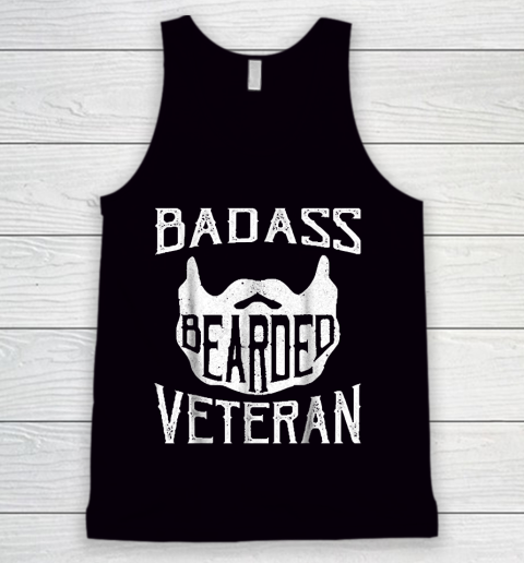 Grandpa Funny Gift Apparel  Badass Bearded Uncle Grandpa Dad Veterans Day Tank Top