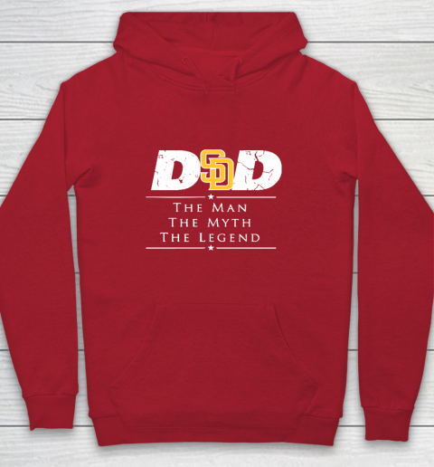 San Diego Padres MLB Baseball Dad The Man The Myth The Legend Youth Hoodie 7