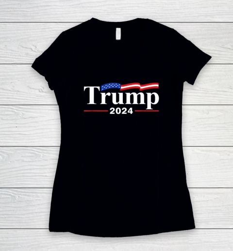 Trump 2024 Women's V-Neck T-Shirt