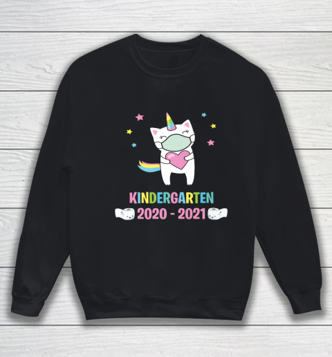 Quarantine Unicorn Hello Kindergarten 2020 Back To School Sweatshirt