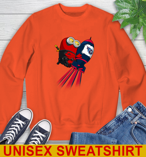 NFL Football Tennessee Titans Deadpool Minion Marvel Shirt Sweatshirt 3