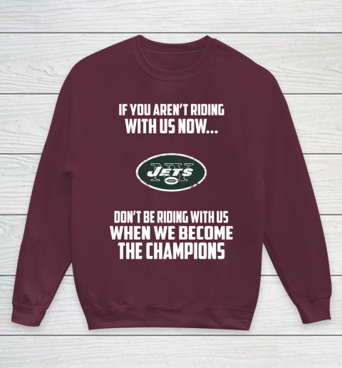 NFL New York Jets Football We Become The Champions Youth Sweatshirt 4