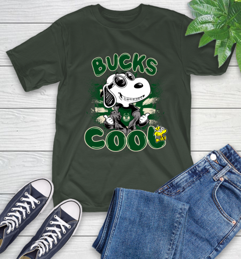 NBA Basketball Milwaukee Bucks Cool Snoopy Shirt T-Shirt 6