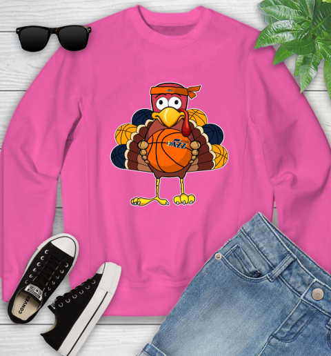 Utah Jazz Turkey thanksgiving day Youth Sweatshirt 7