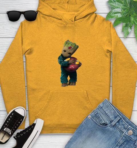 NBA Groot Guardians Of The Galaxy Basketball Sports Miami Heat Youth Hoodie 3