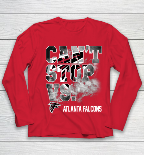 NFL Atlanta Falcons Can't Stop Vs Youth Long Sleeve 8