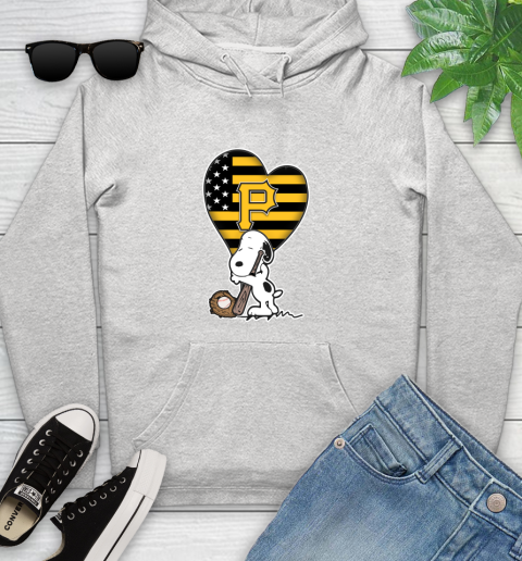Pittsburgh Pirates MLB Baseball The Peanuts Movie Adorable Snoopy Youth Hoodie