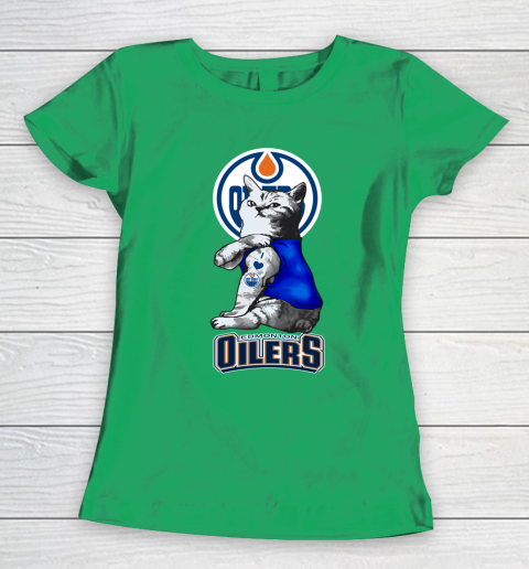 NHL My Cat Loves Edmonton Oilers Hockey Women's T-Shirt 5