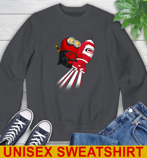 NHL Hockey Carolina Hurricanes Deadpool Minion Marvel Shirt Sweatshirt 7