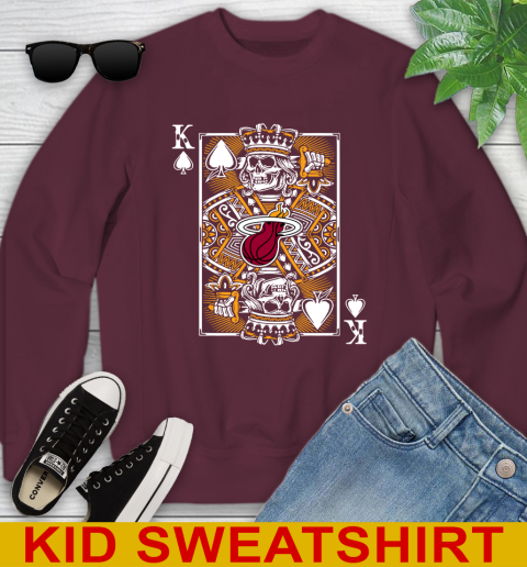 Miami Heat NBA Basketball The King Of Spades Death Cards Shirt Youth Sweatshirt 4