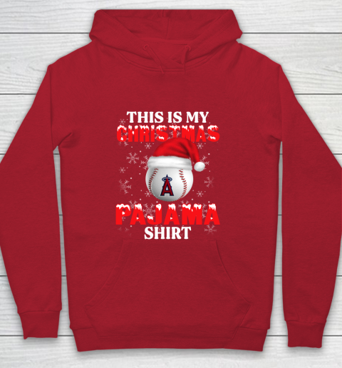 Los Angeles Angels This Is My Christmas Pajama Shirt MLB Youth Hoodie - Image 8