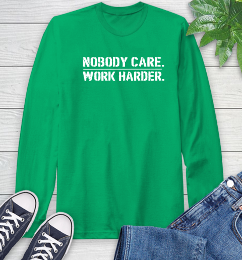Lamar Jackson Nobody Cares Work Harder Long Sleeve T-Shirt 8