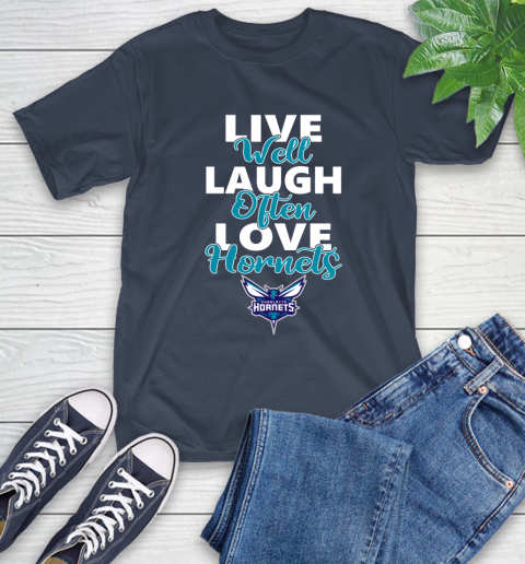 NBA Basketball Charlotte Hornets Live Well Laugh Often Love Shirt T-Shirt 3