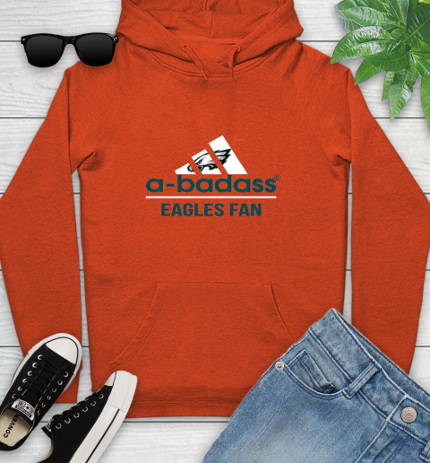 Philadelphia Eagles NFL Football A Badass Adidas Adoring Fan Sports Youth Hoodie 4