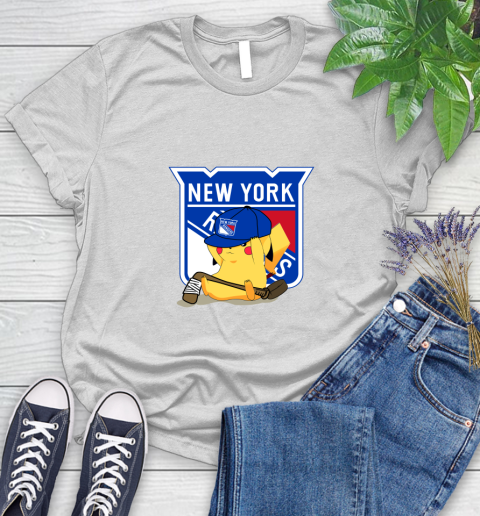 NHL Pikachu Hockey Sports New York Rangers Women's T-Shirt