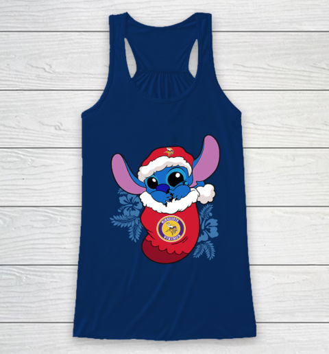 Minnesota Vikings Christmas Stitch In The Sock Funny Disney NFL Racerback Tank 7