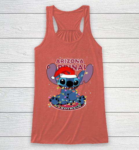 Arizona Cardinals NFL Football noel stitch Christmas Racerback Tank 2
