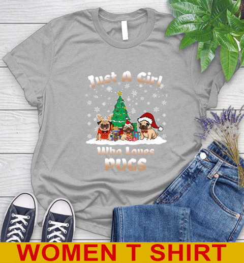 Christmas Just a girl who love pugs dog pet lover 89