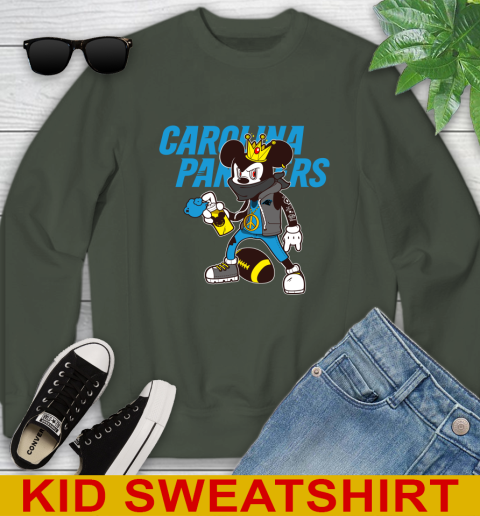 Carolina Panthers NFL Football Mickey Peace Sign Sports Youth Sweatshirt 10 Carolina Panthers NFL Football Mickey Peace Sign Sports Youth Sweatshirt - Image 10