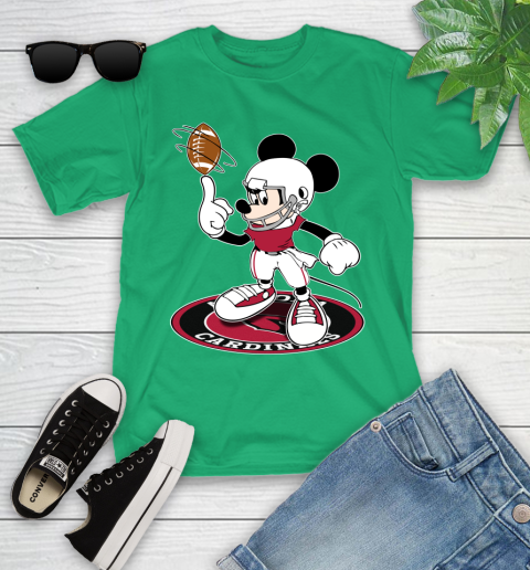 NFL Football Arizona Cardinals Cheerful Mickey Disney Shirt fish pond Youth T-Shirt 6