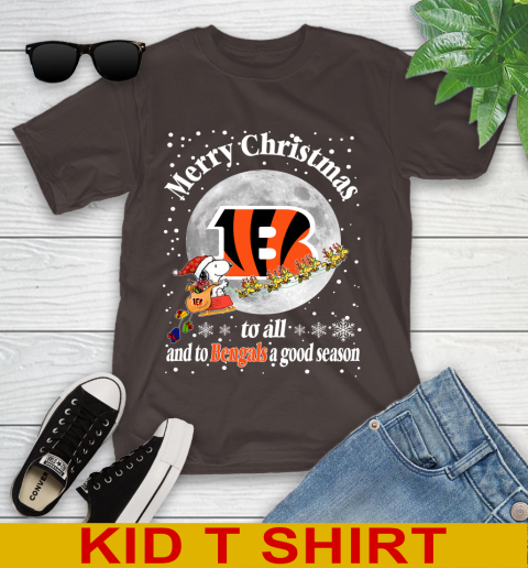 Cincinnati Bengals Merry Christmas To All And To Bengals A Good Season NFL Football Sports Youth T-Shirt 6
