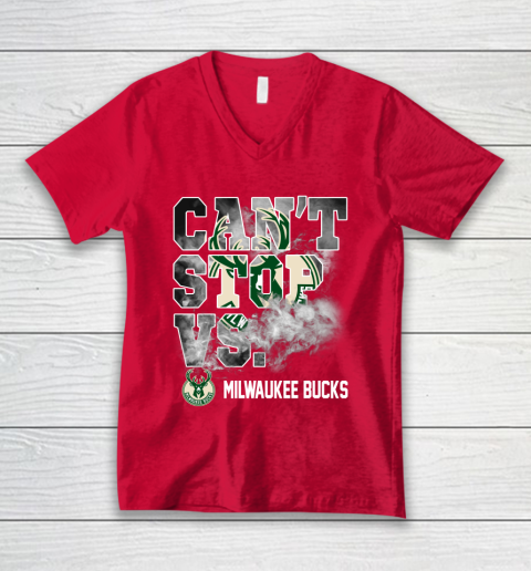 NBA Milwaukee Bucks Basketball Can't Stop Vs V-Neck T-Shirt 6