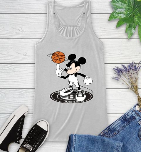 NBA Basketball Brooklyn Nets Cheerful Mickey Disney Shirt Racerback Tank 2