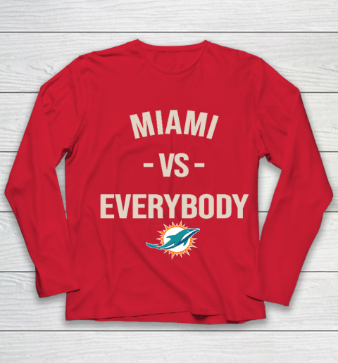 Miami Dolphins Vs Everybody Youth Long Sleeve 8