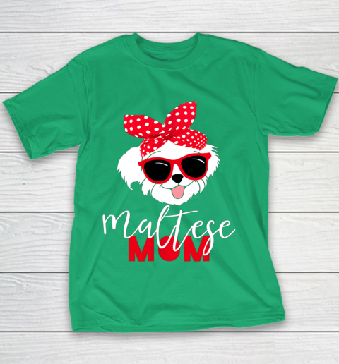 Dog Mom Shirt Dog Lovers T Shirt Maltese Mom Fur Mama Youth T-Shirt 3