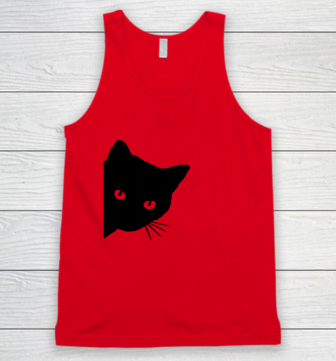 Black Cat Face Watching Funny Cat Halloween Gifts Cat Lovers T Shirt.QZSPTYUYC4 Tank Top 3